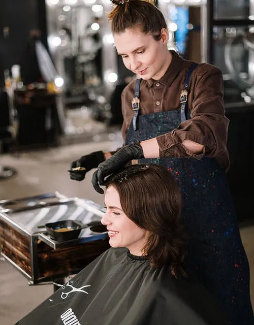 Färben der Haare